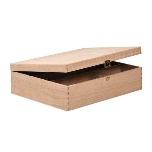 [1170483] Wijnkist 3 Fles Scharnierkistje 33.5x25.5x10.1cm 10stuks