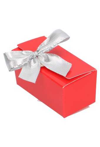 [K1360200] Bonbondoosjes Rood Bella Voor 2 Bonbons 6.7x3.4x3.3cm 25stuks