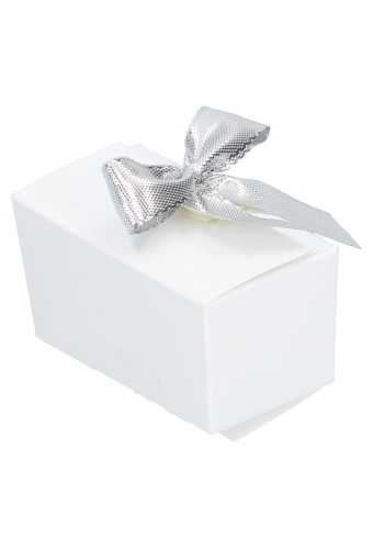 [K1360201] Bonbondoosjes Wit Bella Voor 2 Bonbons 6.7x3.4x3.3cm 25stuks