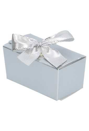 [K1360199] Bonbondoosjes Zilver Bella Voor 2 Bonbons 6.7x3.4x3.3cm 25stuks