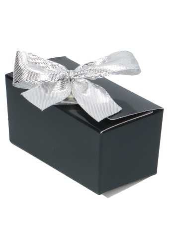 [K1360197] Bonbondoosjes Zwart Bella Voor 2 Bonbons 6.7x3.4x3.3cm 25stuks