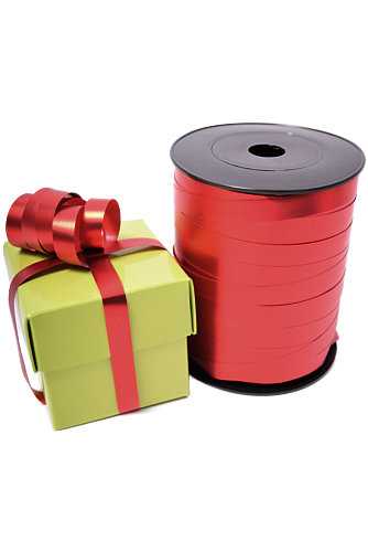 [K1010185] Krullint Mat Metallic Rood 10mm x 250meter