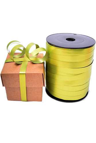 [K1010190] Krullint Mat Metallic Groen 10mm x 250meter