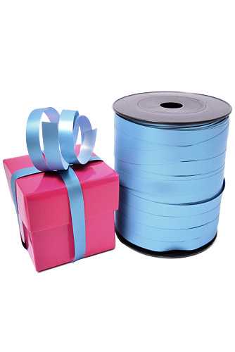 [K1010192] Krullint Mat Metallic Middel Blauw 10mm x 250meter