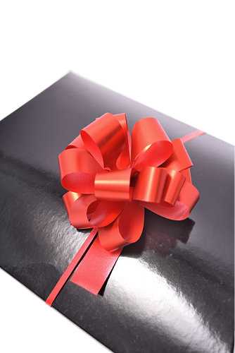 [K1420100] Trek Strikken Mat Metallic Rood Doorsnee 95mm lint van 19mm 30stuks