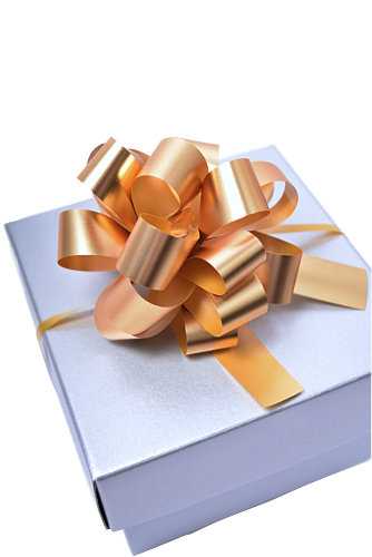 [K1420102] Trek Strikken Mat Metallic Goud Doorsnee 95mm lint van 19mm 30stuks