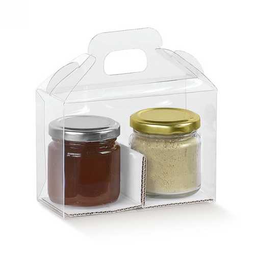 [K1270820] Transparant Kadodoos Koffertje 19x6x15cm 10 stuks.