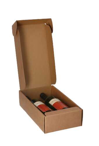 [K1170604] Luxe Wijndozen Ferro Kraft voor 2 fles 34x18.5x9cm 30stuks
