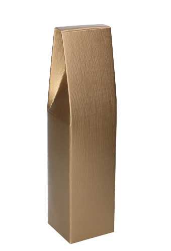 [K1170622] Luxe Wijndozen Vigo Goud voor 1 fles 9x9x37cm 50stuks