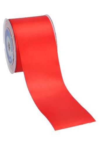 [K1300211] Satijn Lint Rood Extra Breed 70mm x 25 meter