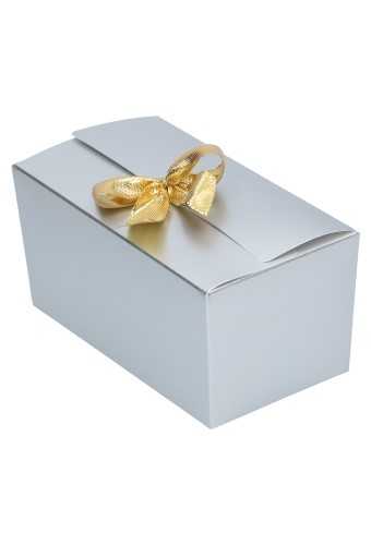 [K1360218] Bonbondoosjes Zilver Bella 375 gram 12.7x7.3x6.2cm 25stuks