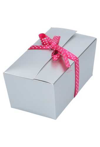 [K1360219] Bonbondoosjes Zilver Bella 500 gram 13.4x7.7x6.8cm 25stuks