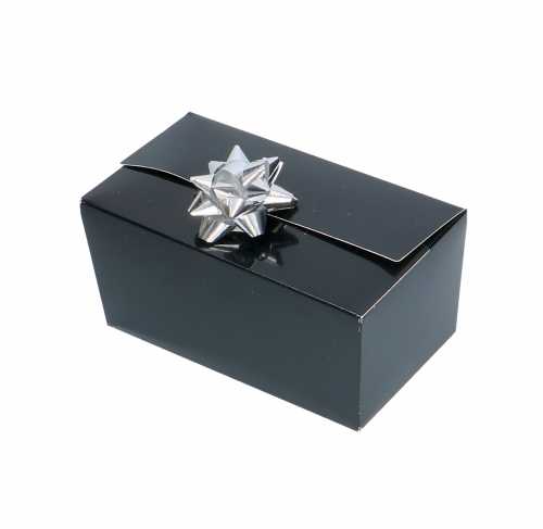 [K1360226] Bonbondoosjes Zwart Bella 500 gram 13.4x7.7x6.8cm 25stuks