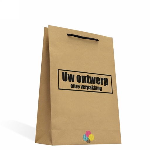 [1540092] Kraft Tassen Bedrukken Met Logo 120GRAM & Koord 25x9x30cm A4 FORMAAT