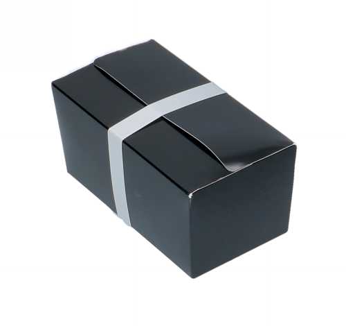 [K1360225] Bonbondoosjes Zwart Bella 375 gram 12.7x7.3x6.2cm 25stuks