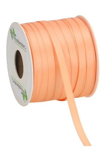 [K1300170] Satijn Dubbel Lint 6mm x 100 meter Peach