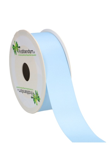 [K1300187] Satijn Dubbel Lint 40mm x 25 meter Licht Blauw