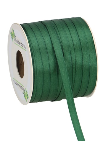 [K1300190] Satijn Dubbel Lint 6mm x 100 meter Donker Groen