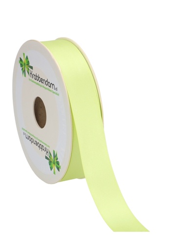 [K1300192] Satijn Dubbel Lint 25mm x 50 meter Appel Groen