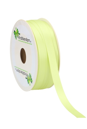 [K1300193] Satijn Dubbel Lint 12mm x 100 meter Appel Groen