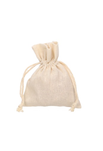 [K1070176] Kadozakjes Blank Katoen Recycled & Koord Klein 9x12cm 10stuks