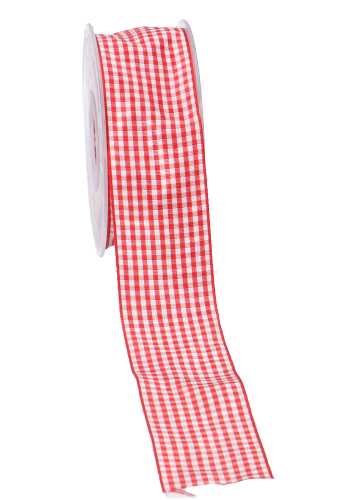 [K1380019] Cadeaulinten Ruit Rood 40mm x 20 meter