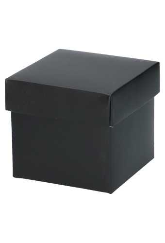 [K1360264] Kubus Kadodoosjes Mat Zwart KrabBon 8x8x7.5cm 250gr 25stuks