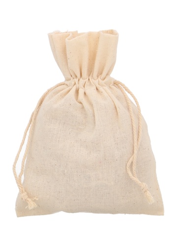 [K1070552] Kadozakjes Blank Katoen Recycled & Koord Middel 12x17cm 10stuks