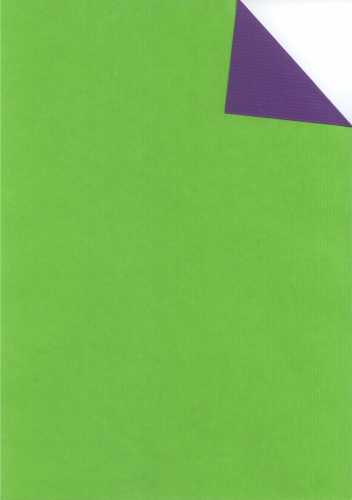 [1060103-30] Luxe Kraft Dubbelzijdig Uni Groen & Paars 70gr 30cm x 200meter