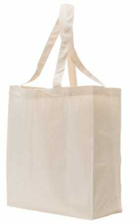 [1540113] Draagtas Katoen Met Bodem 140gram Ecru & Hengsel 38x10x42cm