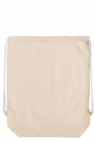 [1540114] Rugtas Katoen Met Bodem 140gram Ecru & Koord 37x11x48cm