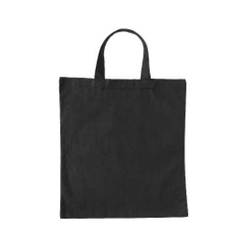 [1540116] Draagtas Katoen High Quality 140gr Zwart & Kort Hengsel 38x42cm