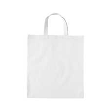 [1540122] Draagtas Katoen High Quality 140gr Wit & Kort Hengsel 38x42cm