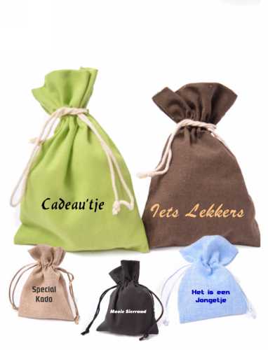 [1540128] Drukkosten Voor Zeefdrukken Bedrukken GEKLEURD Katoen & Linnen Zakjes