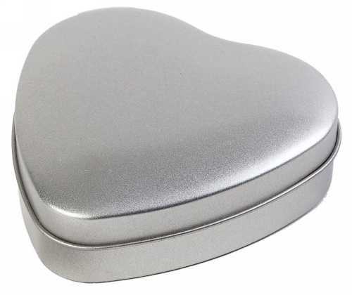 [1150165] Blikken Blanco Hart 9.5x9.5x3.1cm 12stuks Kadoverpakkingen