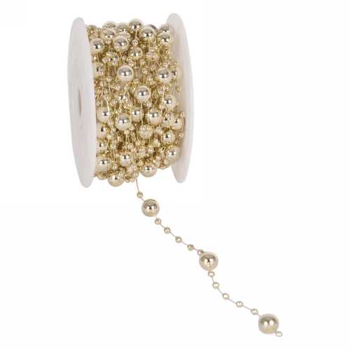 [K1390464] Koord Lint Balletjes Goud Metallic 8mm x 10 meter