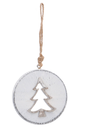 [K1340325] Decoratie Hanger Houten Tree & Koord 8cm 1stuks OP IS OP