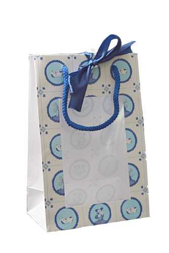 [K1110500] Kadotas Delfts Blauw Tegeltje Met Venster & Lintgleuf 16x9x24cm 25st