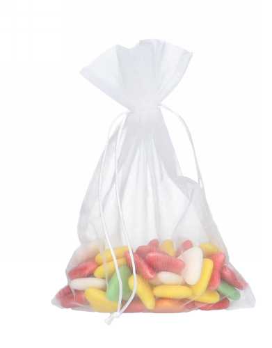 [K1070605] Organza zakjes Wit Groot XL 20x30cm 10stuks