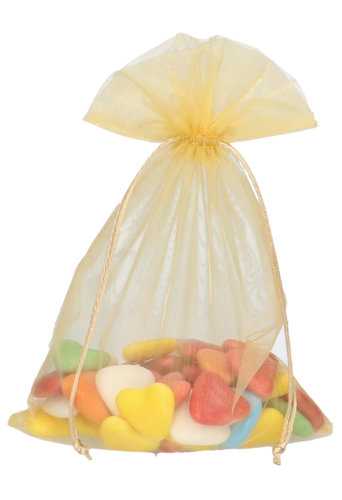 [K1070607] Organza zakjes Goud Groot XL 20x30cm 10stuks