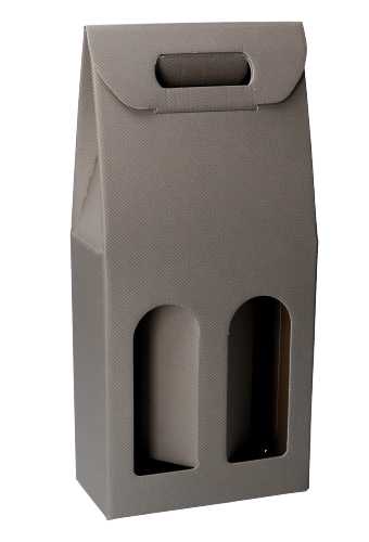 [K1170618] Luxe Wijndozen Vigo Grijs Line voor 2 fles 18x9x38.5cm 30stuks