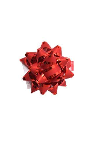 [K1370047] Mini Bows Strik Rond 45mm Metallic & Mat Rood Met Plakker 50stuks