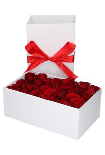 [K1270977-FB] Luxe Schuifdekseldoos 1200 gram Wit Mat 37x21x14cm 25stuks