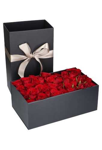 [K5550971-FB] Luxe Schuifdekseldoos 1200 gram Zwart Mat 37x21x14cm Los Model