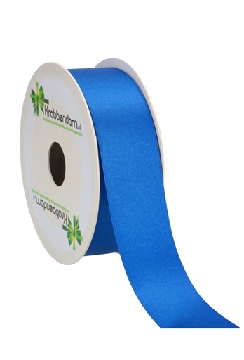 [K1300203] Satijn Dubbel Lint 40mm x 25 meter Donker Blauw