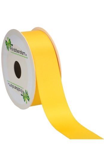 [K1300199] Satijn Dubbel Lint 40mm x 25 meter Donker Geel