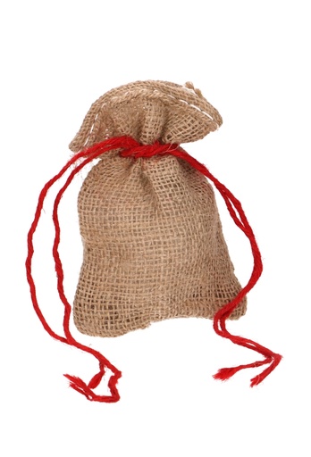 [K1070633] Jutezak Onbedrukt Klein Met Koord 10x15cm 50stuks