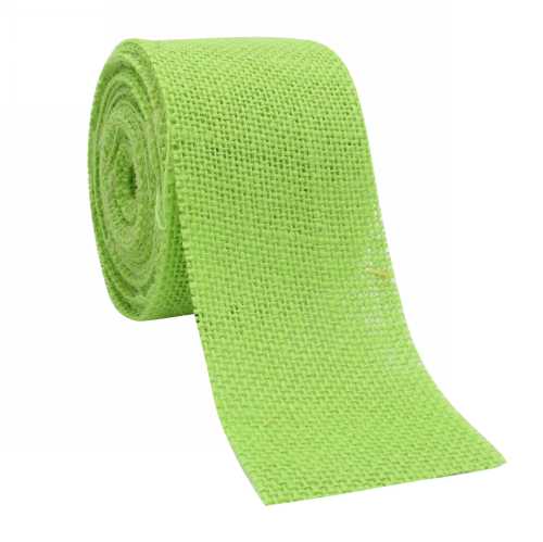 [K1390506] Geschenklint Jute Naturel Groen 70mm x 8 meter