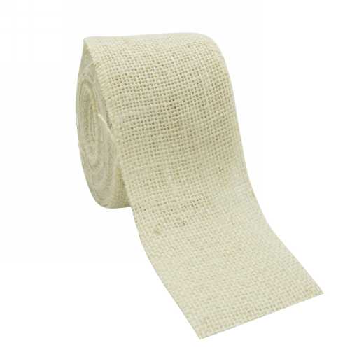 [K1390509] Geschenklint Jute Naturel Creme 70mm x 8 meter
