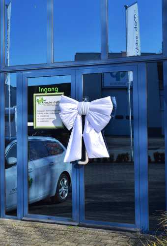 [K1290216-DEUR] Deurstrik Dubbel Wit Lucca 77x50+40cm & Zuignap lint 25cm